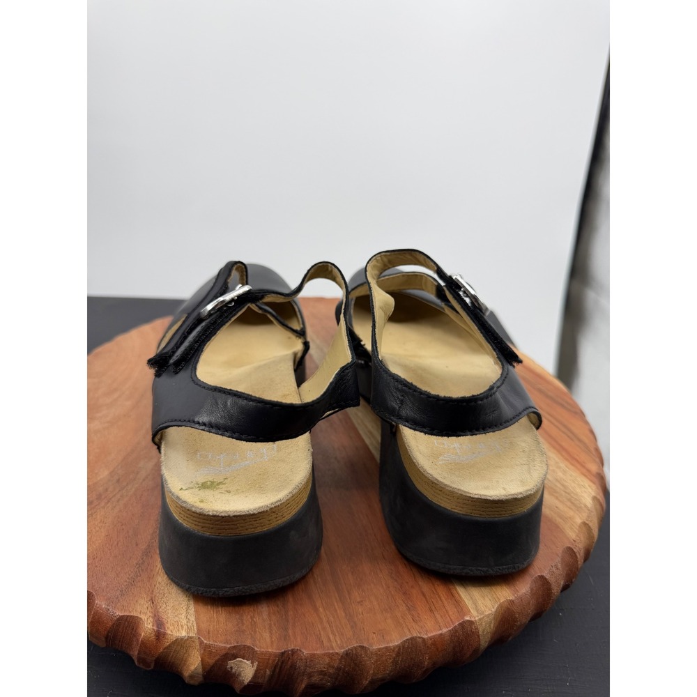 Dansko Black Leather Mary Jane Clog Sandals - Picture 5 of 11